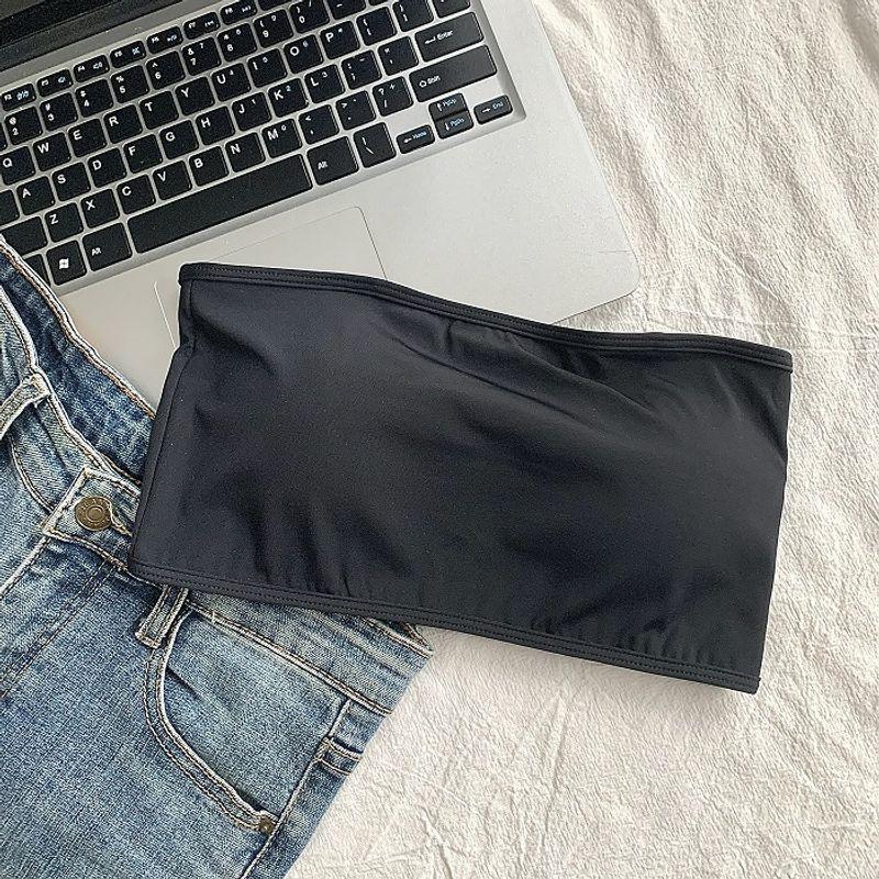 

Strapless Sports Intimates Women s Shockproof Push-up Inner Wear Seamless Tube Top Vest Style Workout Bra Skinny Yoga Clothes Black Free size (40.00kg -62.50kg)