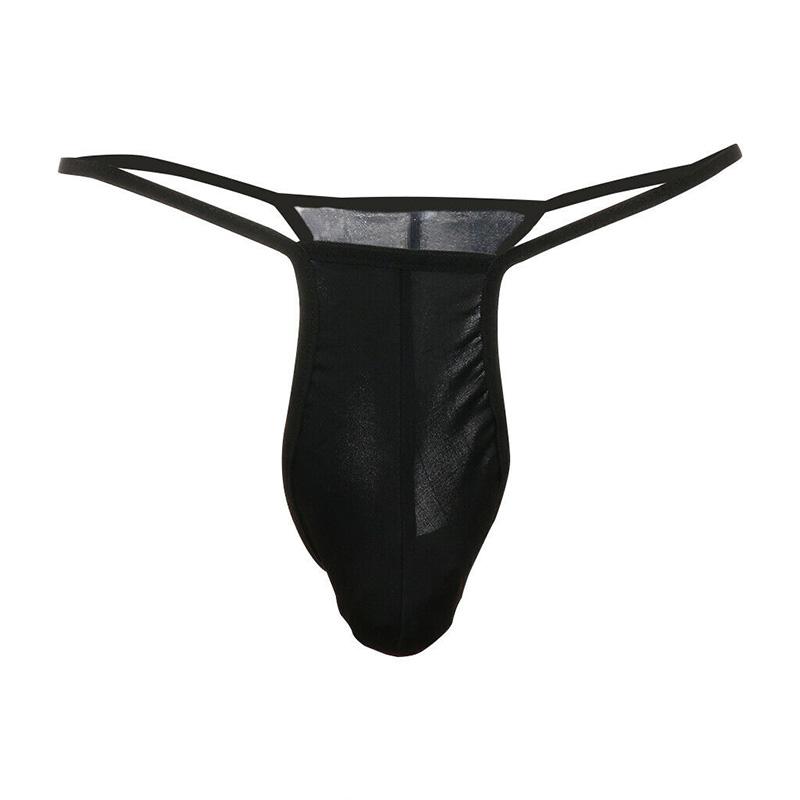 1PC Ultra-thin Breathable Underpants Briefs Men Sexy T-back Thong G-string Low-waist Underwear