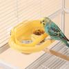 Stain-Resistant Bird Water Food Bowl Splash-Proof Bird Cage Bowl 2 in 1 Parrot Feeder  Bird Cage