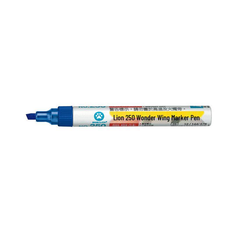 

SIMBALION Lion Quick-Dry Blue Flat-Tip Oil-Based Marker G.E. 250 синий