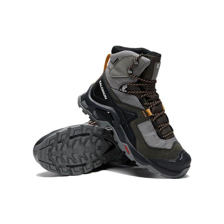 SALOMON Quest Element Lace High-Top Hiking Shoes Men Hiking Shoes Gray 471573