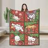 Kawaii My Melody Blanket Flannel Spring/Autumn Anime  Multifunction Warm Throw Blanket for Sofa Car Rug Piece