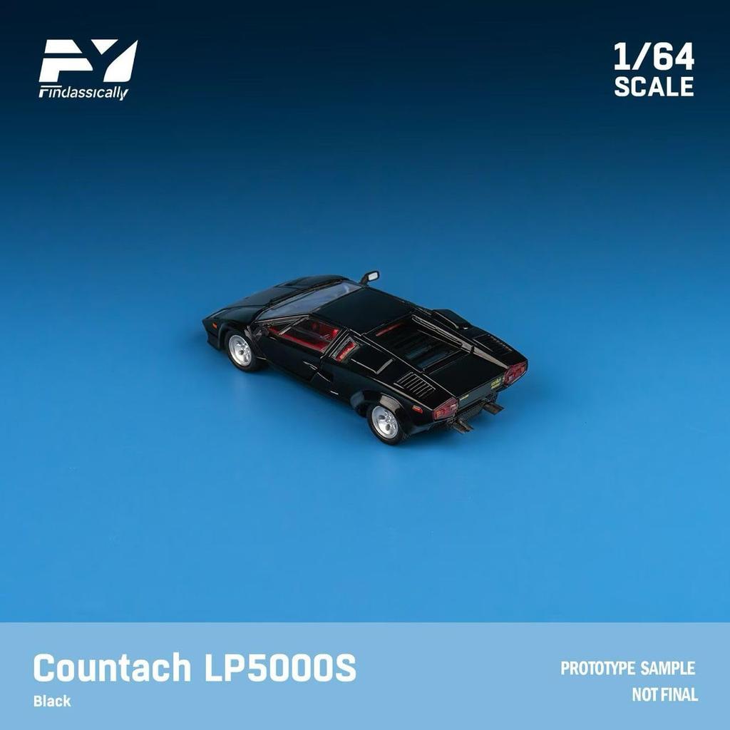 Freestyle Finclassically Scale Countach LP5000S Metallic Black Finished Model FY64093 1/64