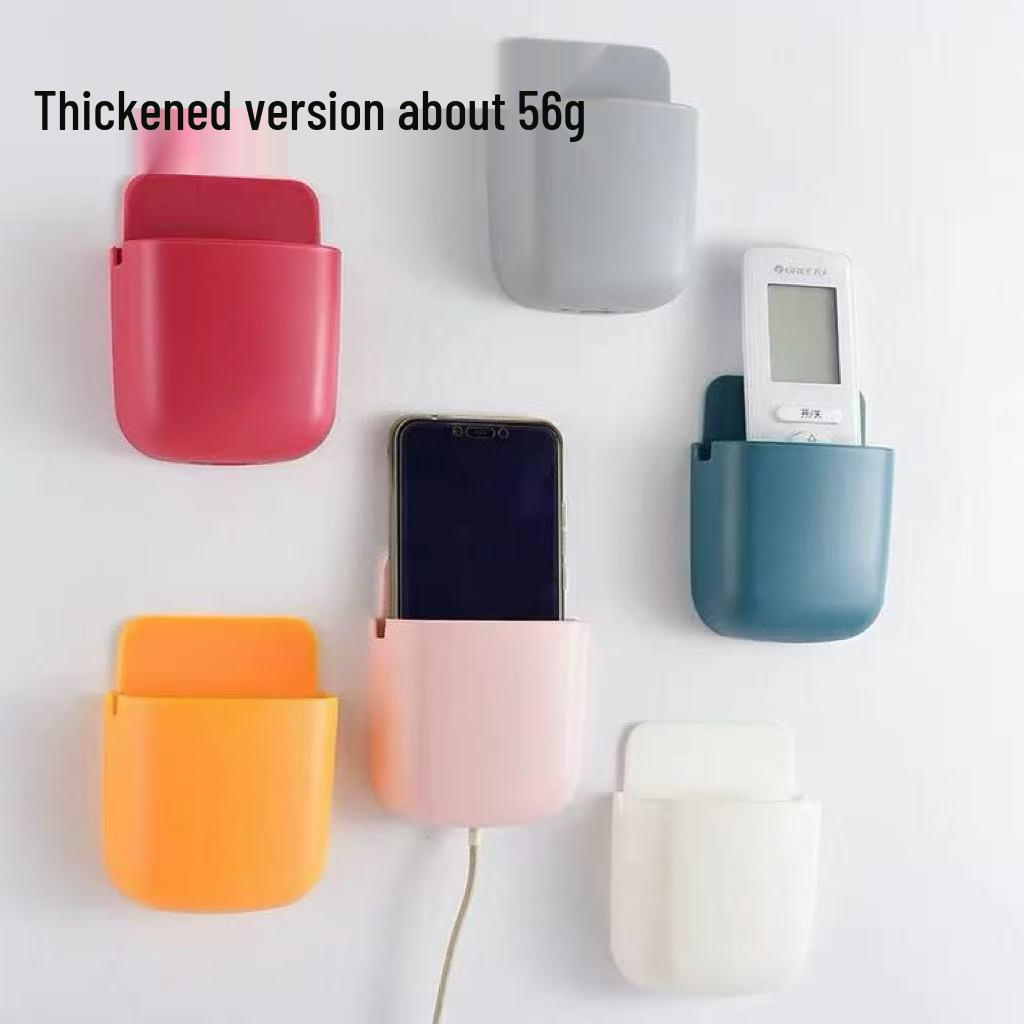 Punch-Free Wall-Mounted Remote & Phone Charging Storage Box