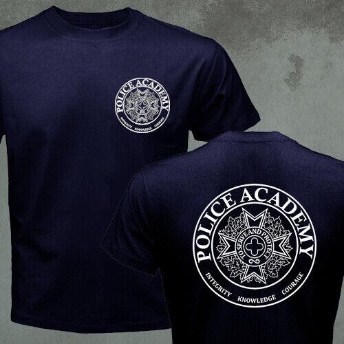 Unisex Shirt Cotton Oversize Large Size Police Academy Comedy Classic Movie 80s Logo T-shirt