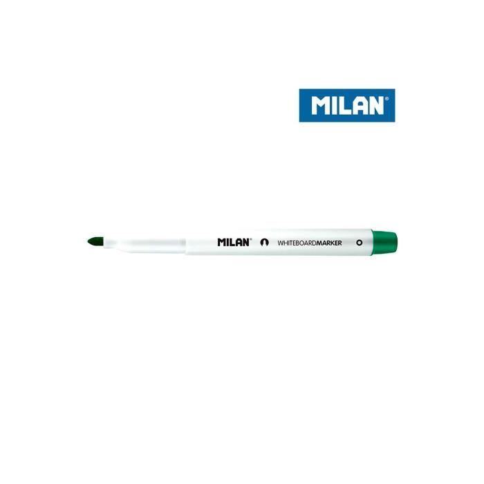 Feutres pour tableau blanc - Milan - Boite de 12 - Vert - Pointe ronde - ø3,7mm