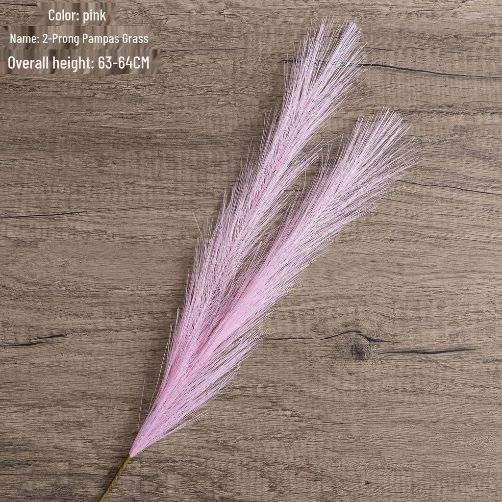 INS Style Pampas Grass & Green Plants Artificial Flowers for Wedding Decor & Crafts