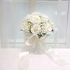 Fiori Artificiali di Seta Romantici Bouquet da Matrimonio Squisito Bouquet di Rose Bianche San Valentino