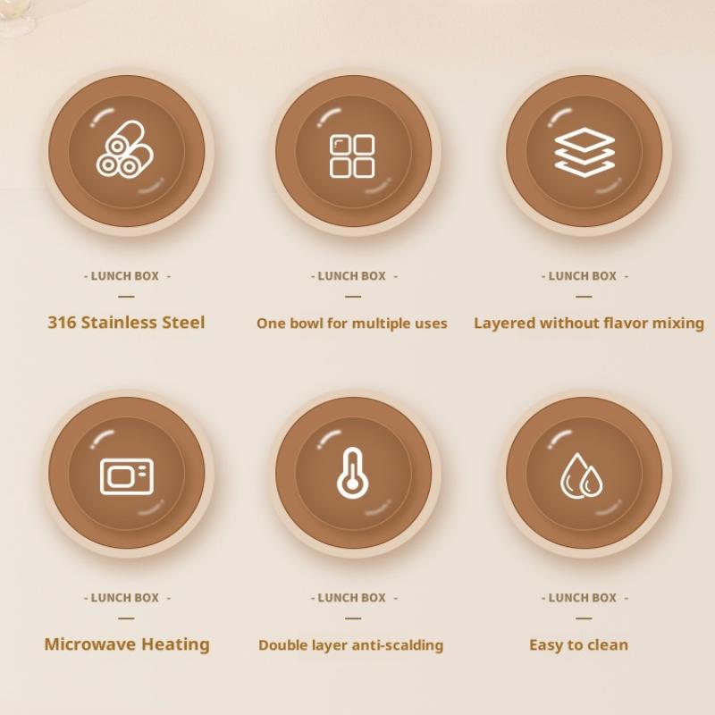 Termosowy lunchbox izolowany 304 stal nierdzewna zestaw bento przenośny szczelny pojemnik na żywność