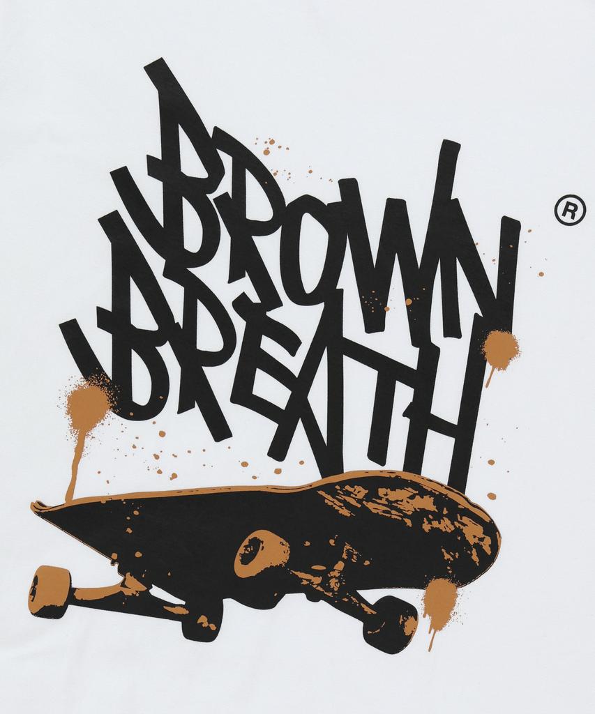 BROWNBREATH Board Tag Tee - White