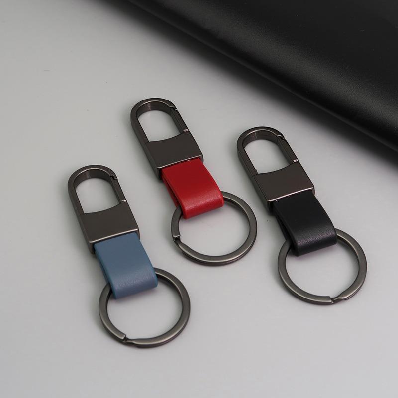 Portachiavi in Vera Pelle Per Donna Uomo Moschettone in Metallo Laccetto Portachiavi da Auto da Appendere alla Vita Accessori Portachiavi per Auto