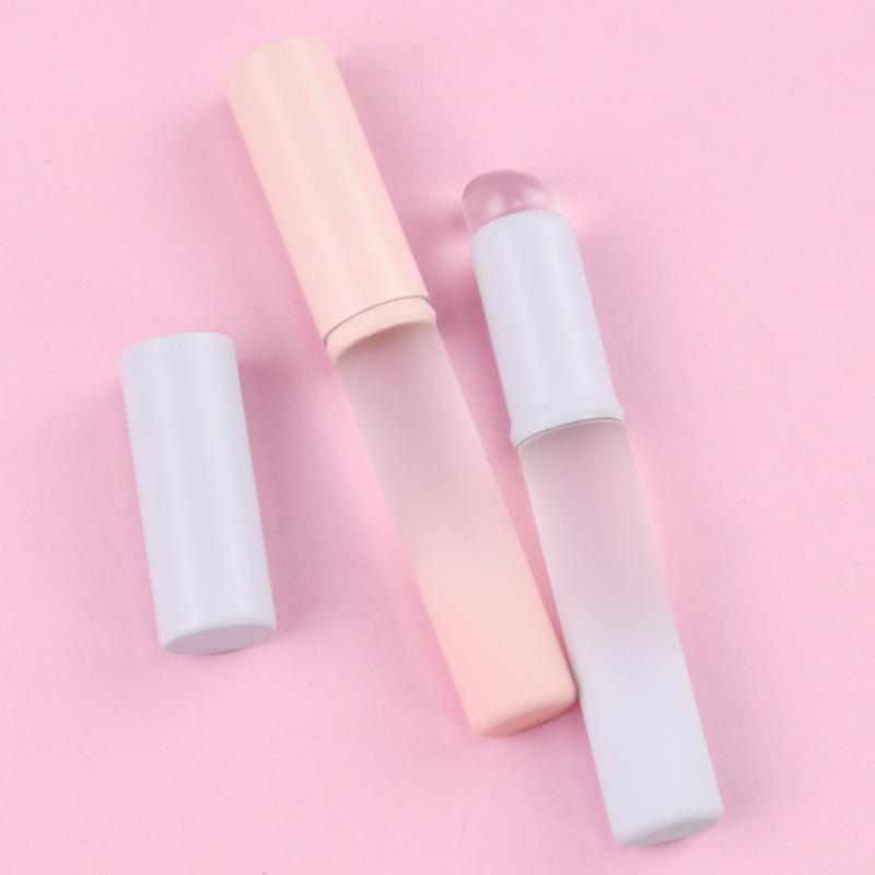 Gradual Silicone Lip Brush Lipstick Brush Lips Round Head Lip Makeup Brush With Cover Halo Dye Brush Lipstick Lip Mud Diy Apply