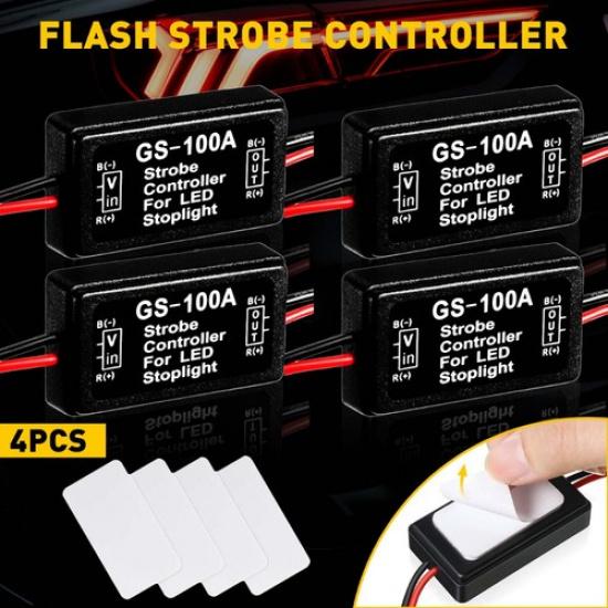 GS-100A Flash Strobe Controller Module Box Flasher For LED Brake Stop Light Lamp