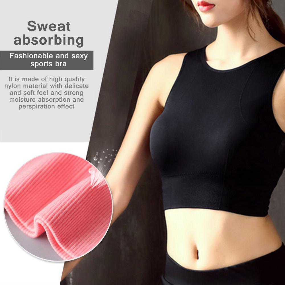 As Mulheres Yoga sutiãs esportivos Tops Nadador Fitness Running Academia Colete uma blusa tops