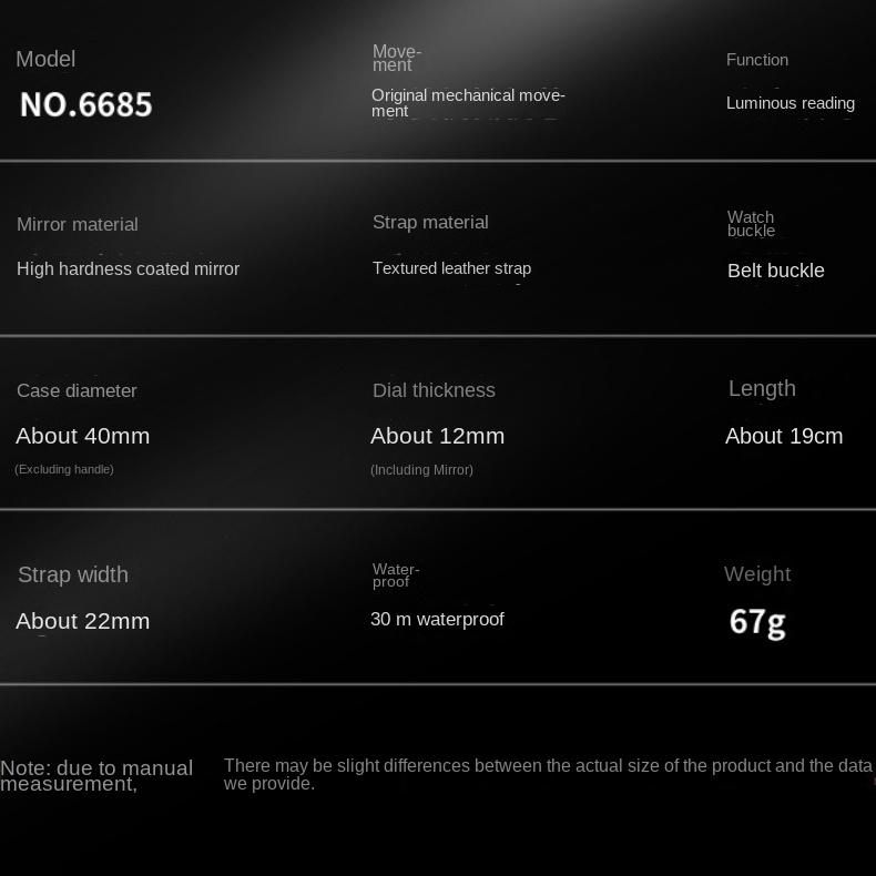 OLEVS Men's Mechanical Watch Tourbillon Hollow Dial Waterproof Watch