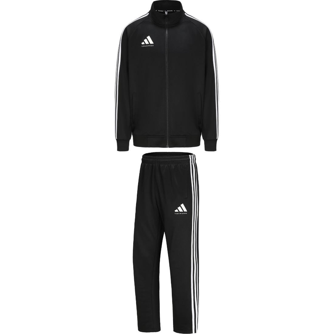 adidas TAEKWONDO 3-Stripes Tracksuit Black White TR30JT-BW + TR30PT-BW XL