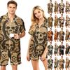 Couples Halloween Print Pajama Set - Comfortable Matching Sleepwear for Men and Women