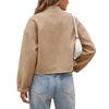 Women's Casual Fashion  Lapel Knitted Long Sleeve Jacket
