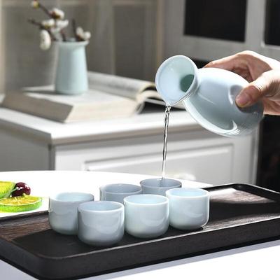 Juego de Decantador y Tazas de Cerámica Shangqi para Sake/Espíritu