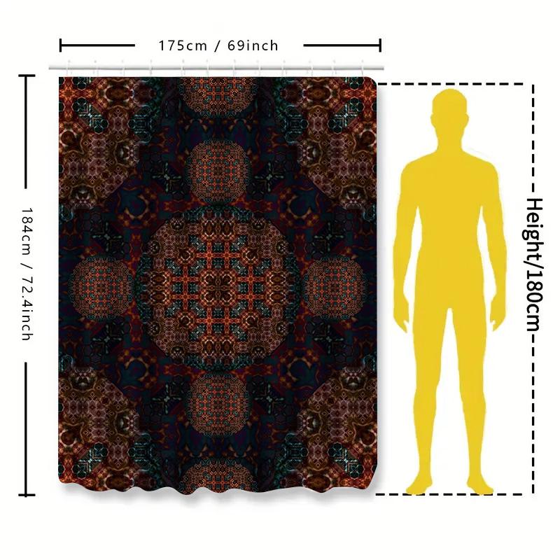 Luxusmuster Stoff Duschvorhang Wasserdicht Heimdekor Badezimmerdekoration