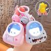 Cartoon Glow Backpack with Kitten Bear Keychain - Creative Student Schoolbag Pendant and Night Light Gift