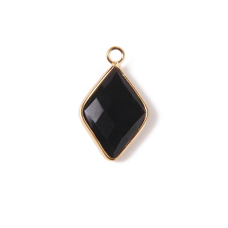 15X25MM Fashion Faceted Rhombus Pendant Natural Stone Lapis lazuli Charms for DIY Jewelry Making Necklace Earrings Wholesale