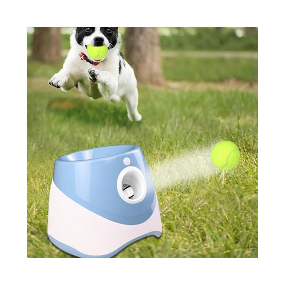 (6 Balls, Fluorescent) Dog Automatic Ball Launcher with 3/6/9 Balls Pet Interactive Ball Thrower Device for Dogs Puppy Pet