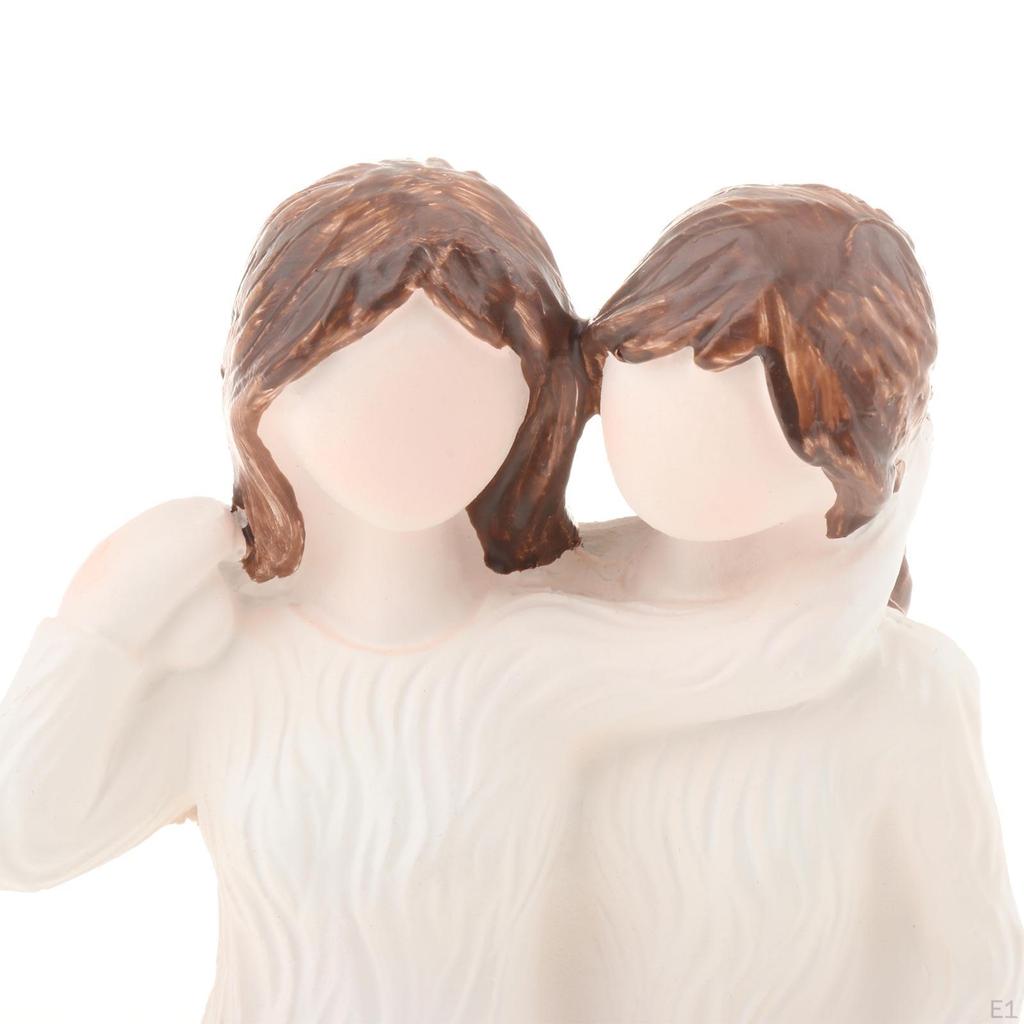 Handmålad Figur Systerfigur Bordscenterpunkt Skrivbordsutsmyckning Gåvor för Öppen spis