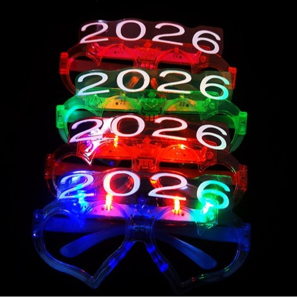 Number Letter 2026New Year Glow Glasses New Year Party Glasses  New Year Gift