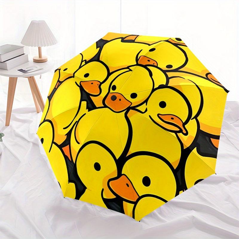1pc Duck Toys Pattern Automatic Opening/Closing Folding Umbrella with 29 Ribs, Plastic Handle, Windproof Portable Sunshade Umbrella Y250726069
