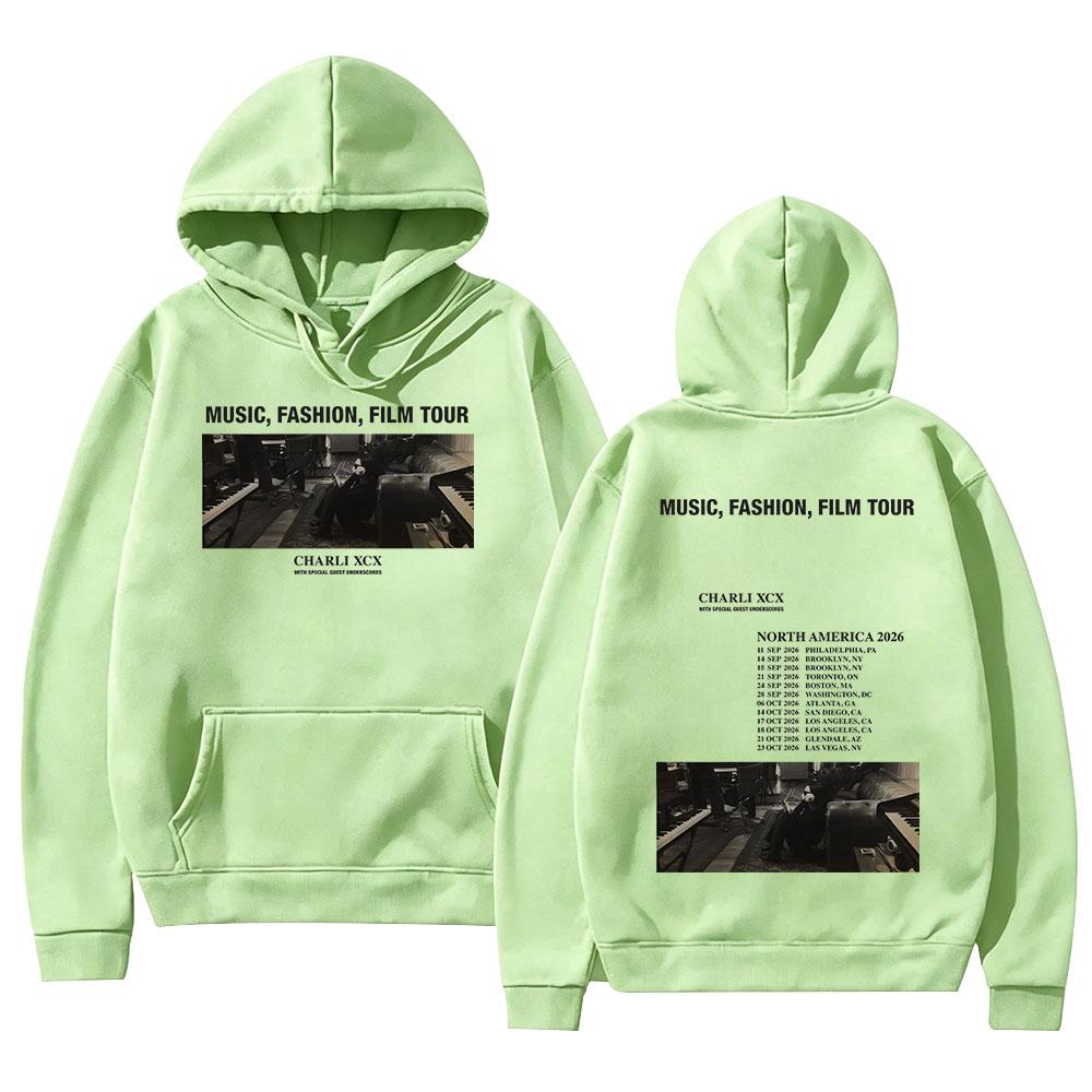 Charli XCX Music, Fashion, Film Tour Hoodies Fashion Long Sleeve Sweatshirts Vintage Graphic Clothes Unisex High Street Pullover