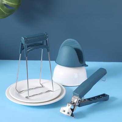 Household Anti-Scalding Clip Lift Plate Pick-Up Bowl Clip Kitchen High Temperature Anti-Skid Bowl Anti-Skid Stainless Steel Dish Clip Set