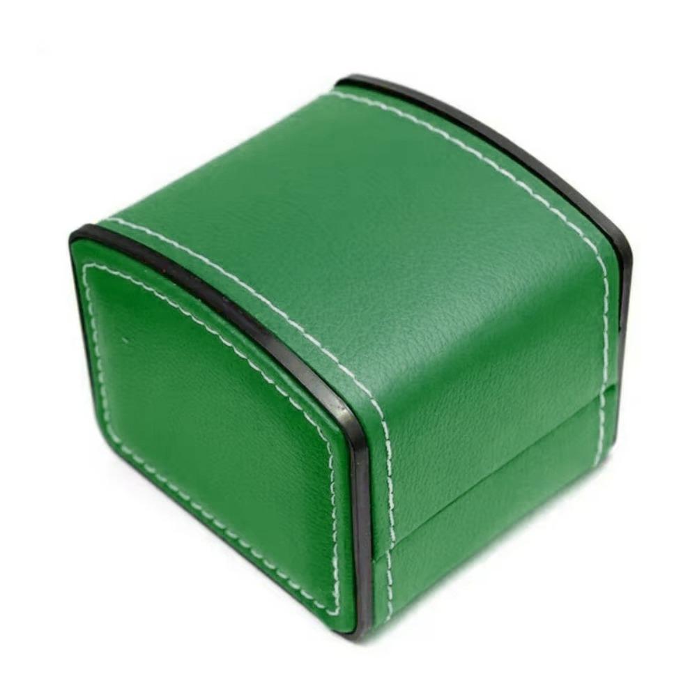 PU-Leder Einzelne Uhrenaufbewahrungsbox Schutzsichere stoßfeste Uhren-Geschenkbox mit Kissen Armbanduhr-Display-Case für Männer Geschenk