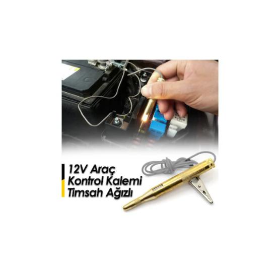 

12 v Araç Kontrol Kalemi Timsah Ağızlı