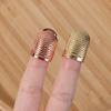 Adjustable Vintage Sewing Thimble Handmade Non-slip Embroidery Against Ring Needle Presser Metal Needle Hoop Finger Protector