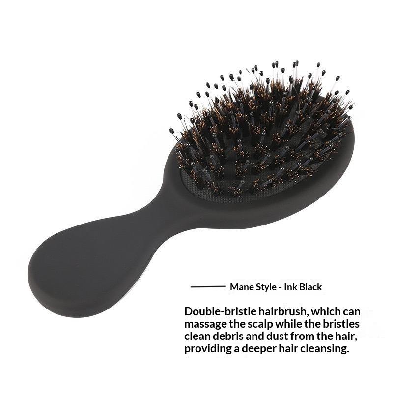 Mini Detangling Hair Brush With Soft Matte Rubber Handle Gentle Scalp Bristles For Curly Hair Massage Daily Travel Use Multi