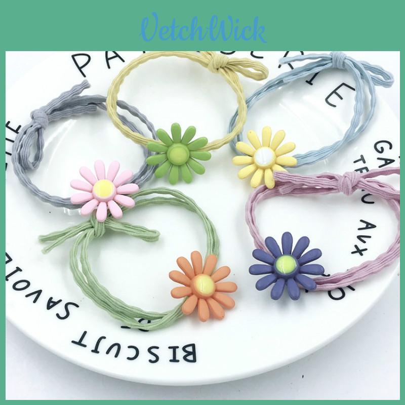Stylish Ins Women Daisy Hair Rope Featuring Korean Rubber Band And High-elastic Design