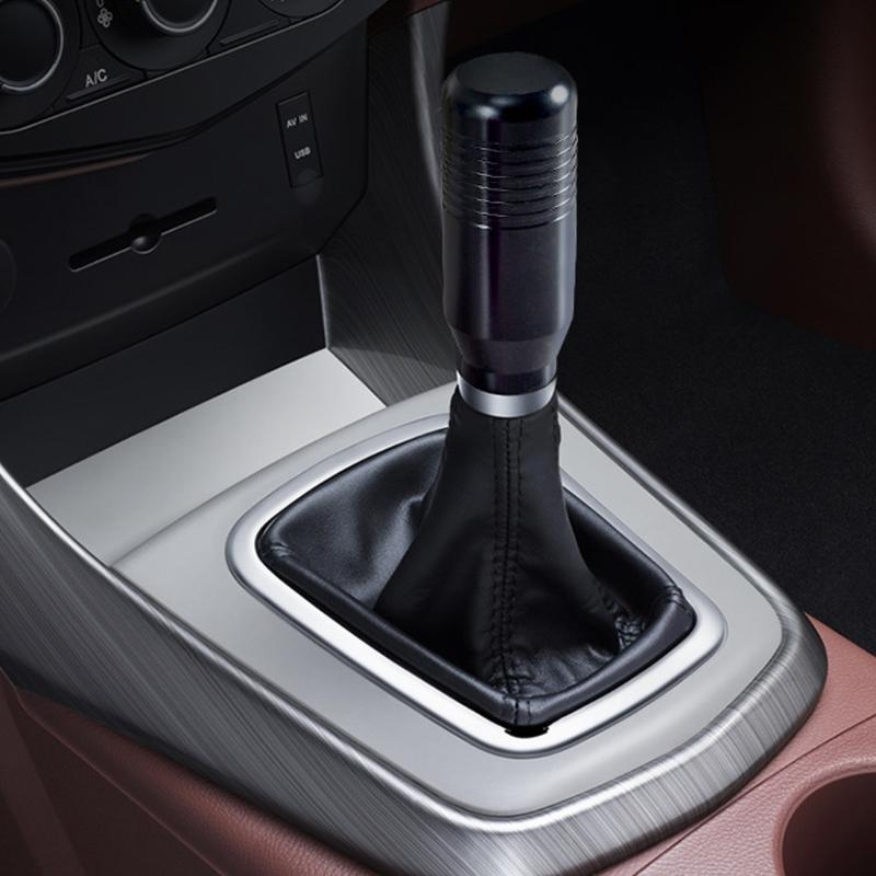Aluminum Gear Lever Knob for Manual Cars, 8.5 cm Interior Handle with Tapered Form and Grip Line Detail for Use