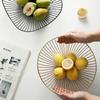 Iron Fruit Basket Fruit Container Bowl Home Creative Drain Display Basket Table Bread Snacks Tray Storage Snacks