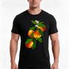 Peach Botanical Illustration Tshirt Summer Casual Cotton Tee Oversized Streetwear Tops Vintage Graphic Print 100 Cotton