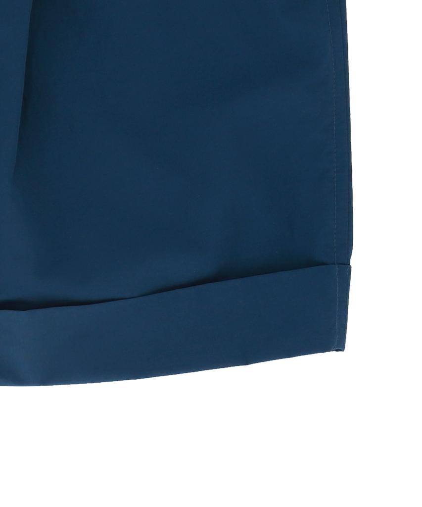 BEENTRILL One-Pleat Cuff Oversized Shorts (Indigo)