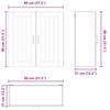Wall Cabinet LUCCA White 80 X 31 X 80 Cm Particleboard