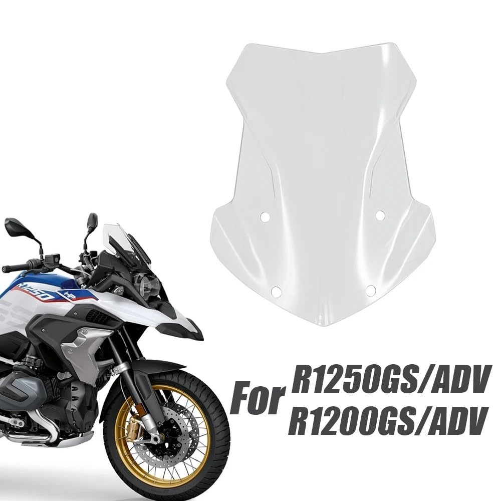 Windscreen Motorcycle B&MW R1250GS R1200GS Adventure R1250 GS LC ADV 2013-2023 Windshield Screen Deflector Spoiler Protector (Transparent)
