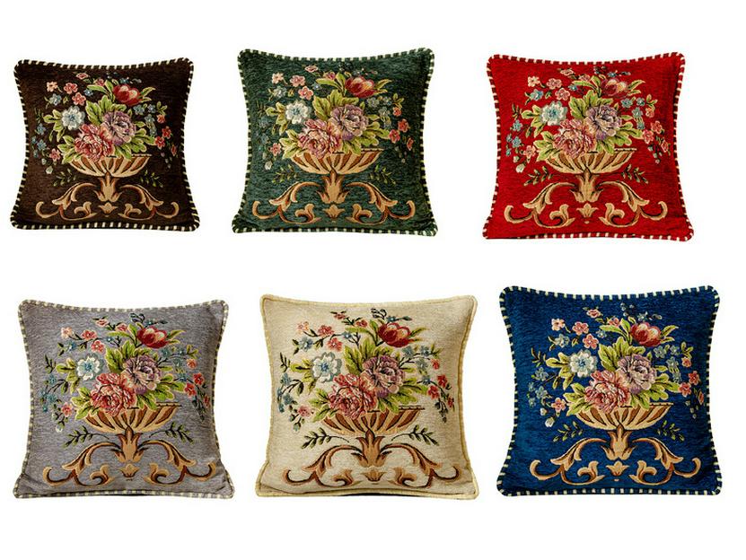 European Chenille Jacquard Sofa Cushion Cover for Home or Office