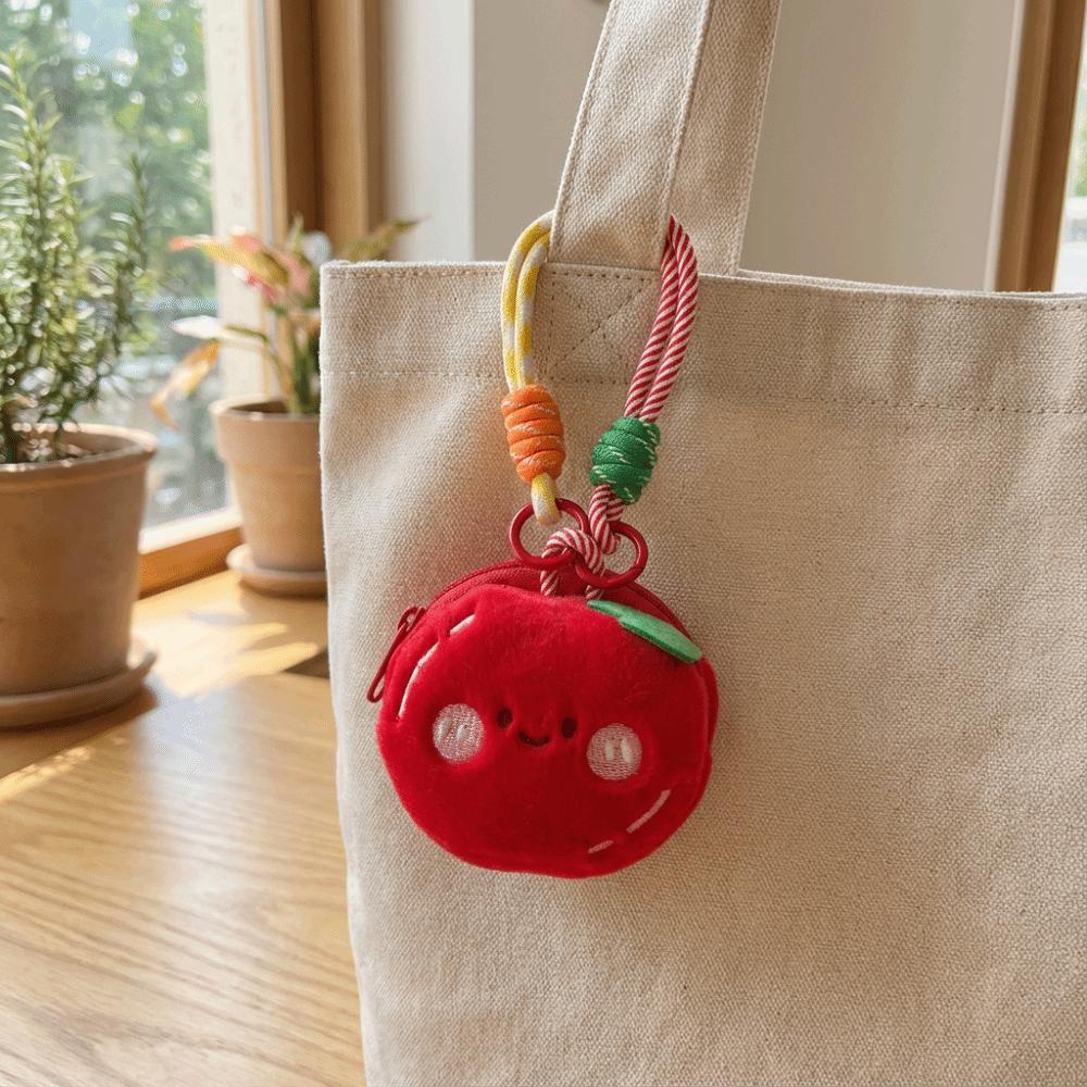Plush Pouch Cartoon Bag Pendant Fruit Dolls Coin Purse Creative Plush Earphone Bag Women