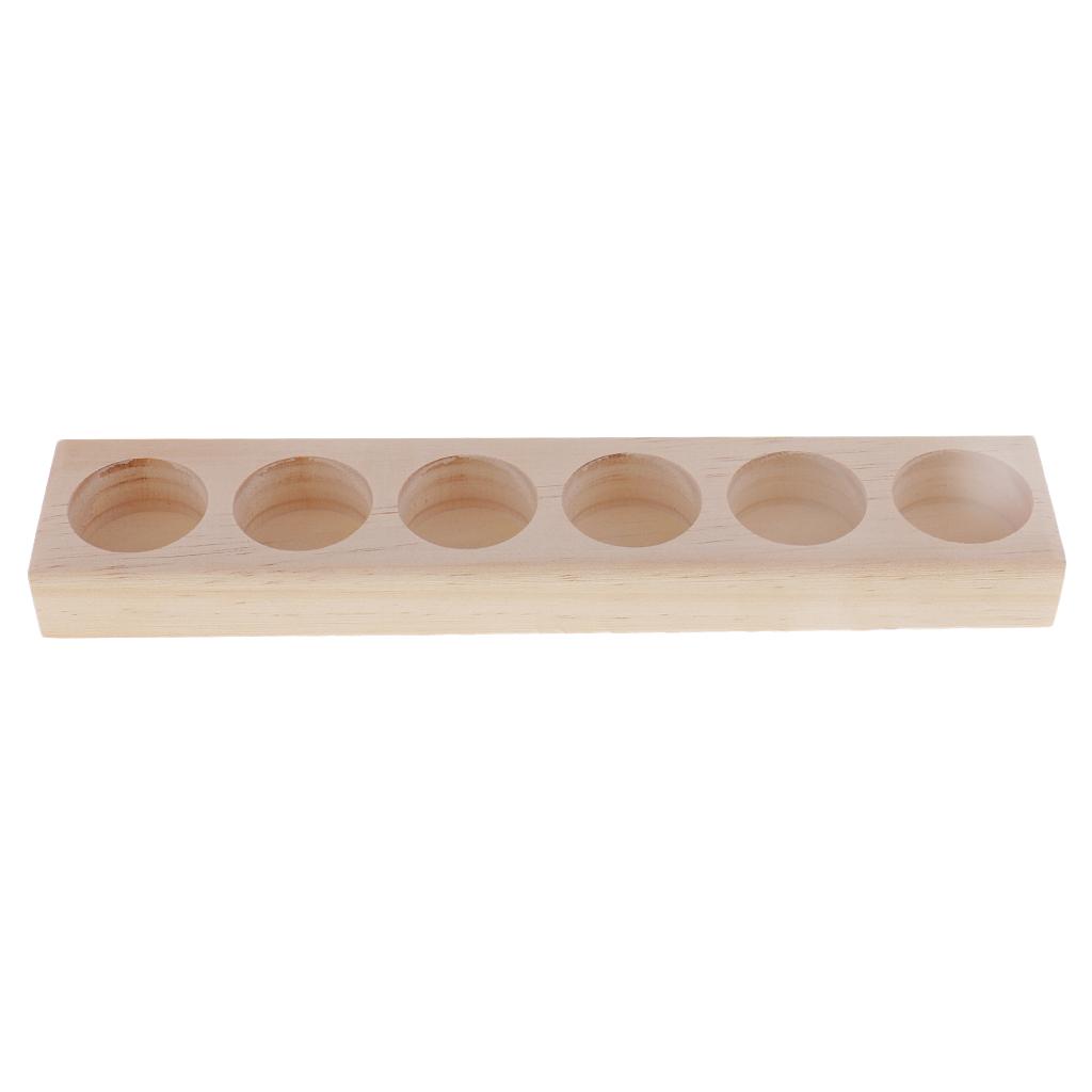 Wooden Essential Oil Display Stand One Tier Organizer Box Tray Shelf for Storing and Presenting Roller Bottles