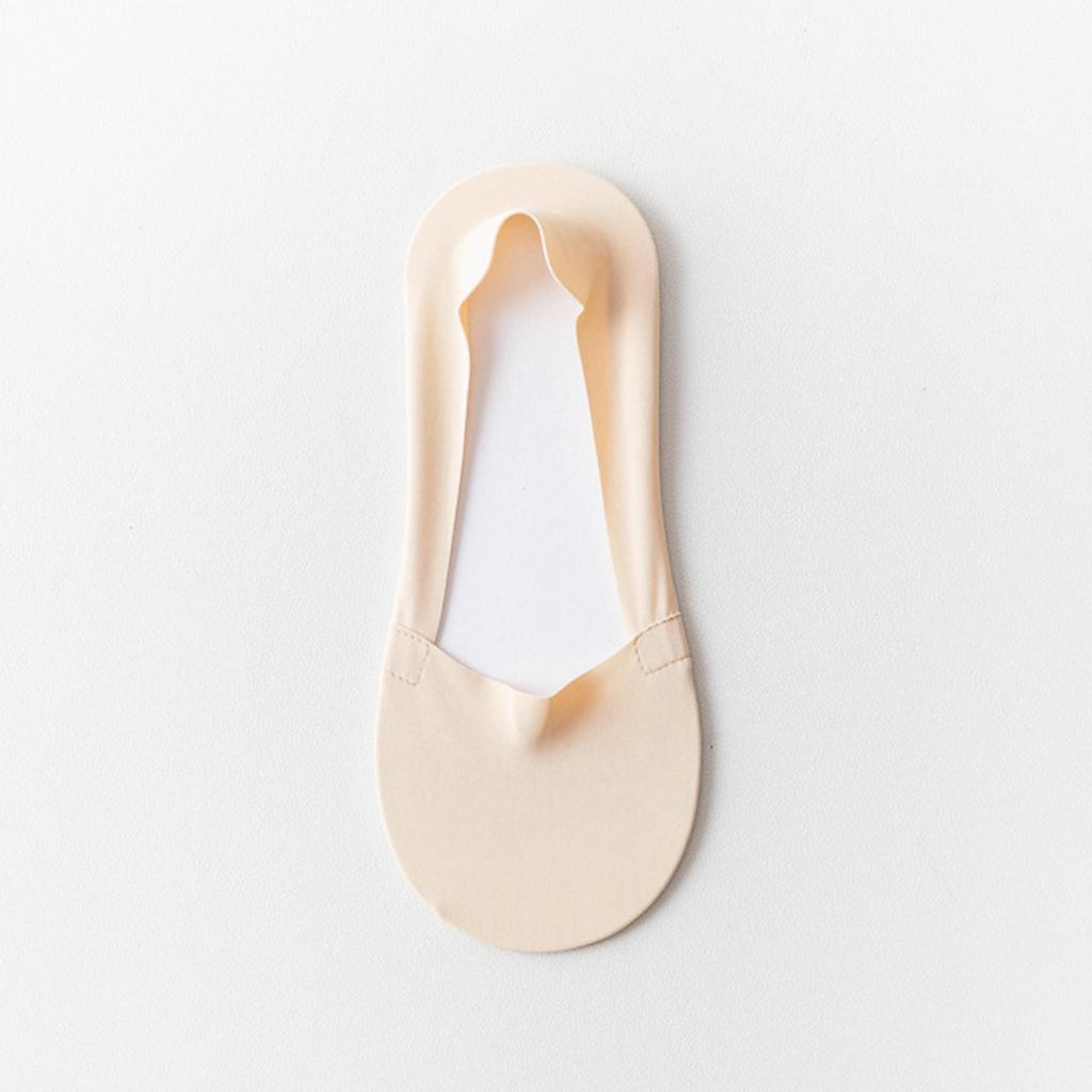 Women Invisible No Show Socks Breathable Thin Ice Silk Low Cut Silicone Non Slip Socks Five Pairs Set for Everyday Use