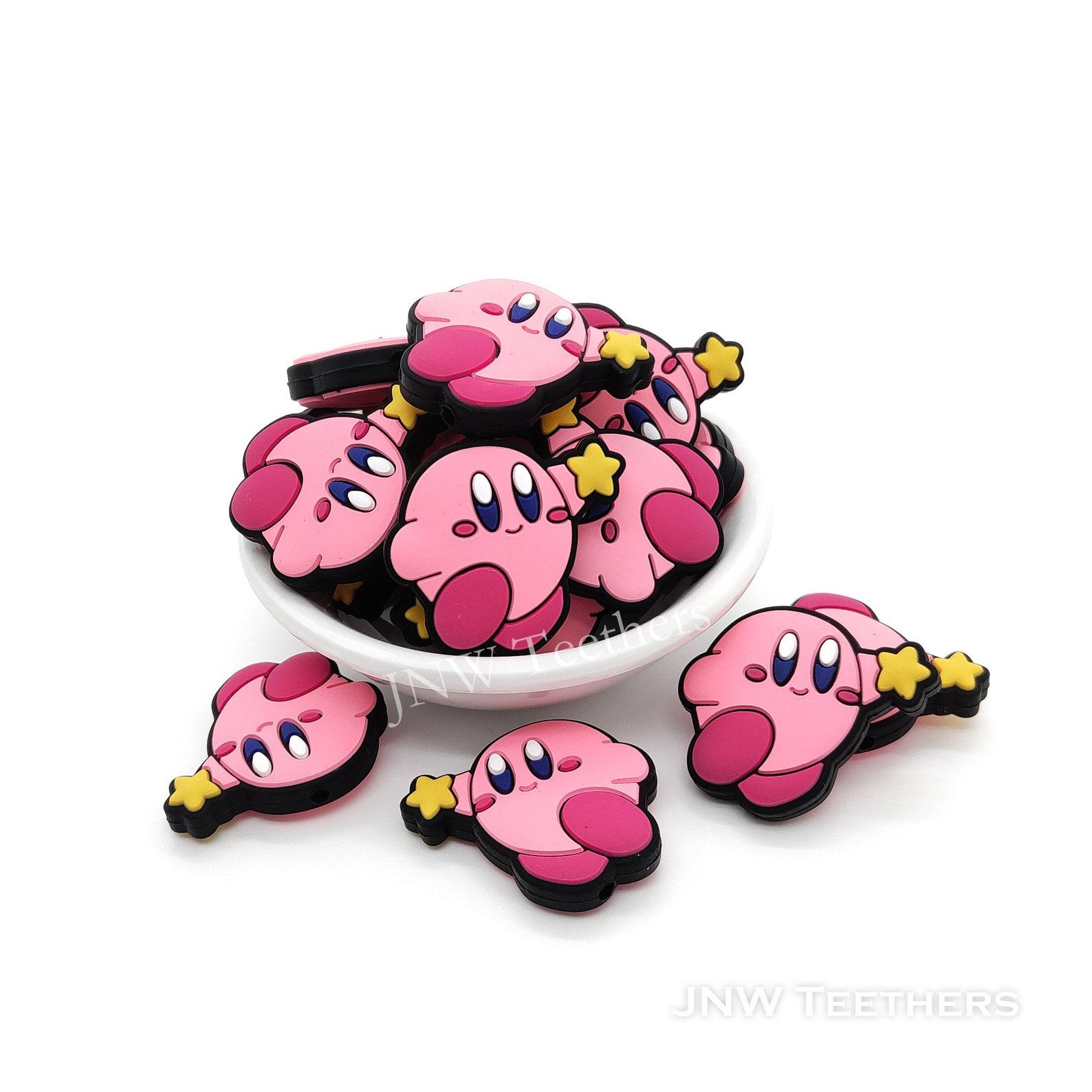 

Розовый мультипликационный персонаж с желтой звездой, силиконовые бусины в форме персонажей, силиконовый брелок для изготовления браслета, ожерелье, поделки ручной работы