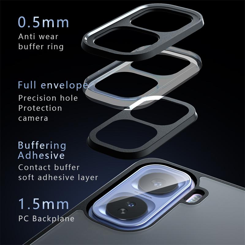Translucent Matte Phone Case For Vivo iQOO Neo 11 Shockproof Matte PC Back Cover Vivo iQOO Neo 11 Case For Vivo iQOO Neo 11 Case