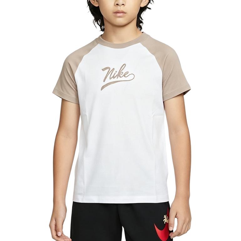 Nike T-Shirt Nsw Raglan Script Crew Neck Short Sleeve Kids tops II0293236 XS